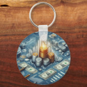 株式取引キーリング キーホルダー (正面)