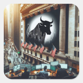 株式取引ステッカー スクエアシール