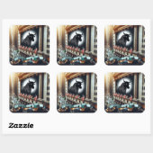 株式取引ステッカー スクエアシール (シート)