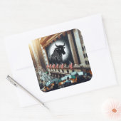 株式取引ステッカー スクエアシール (封筒)