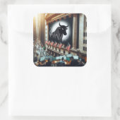 株式取引ステッカー スクエアシール (バッグ)