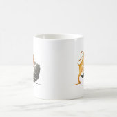 株式取引ブルとベアのカスタムデザイン コーヒーマグカップ (中央)