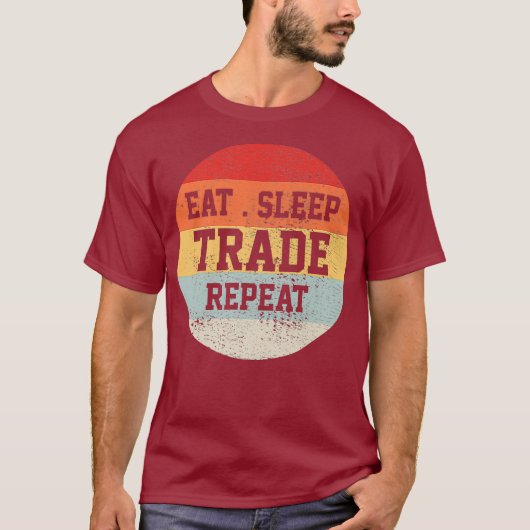 株式取引レトロヴィンテージおもしろいギフト Tシャツ (正面)