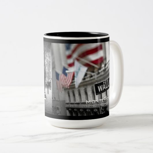 株式取引所のBullのマグ ツートーンマグカップ (正面右)