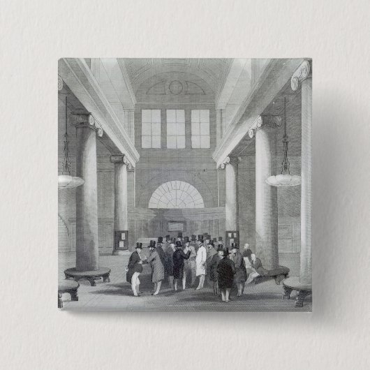 株式取引所 缶バッジ (正面)