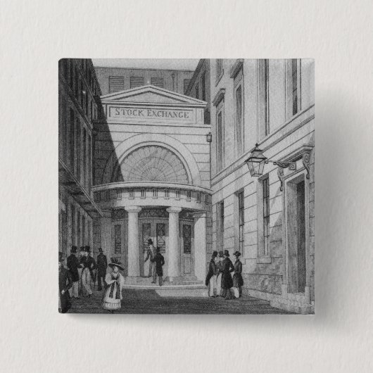 株式取引所、「都会人からのロンドン、 缶バッジ (正面)