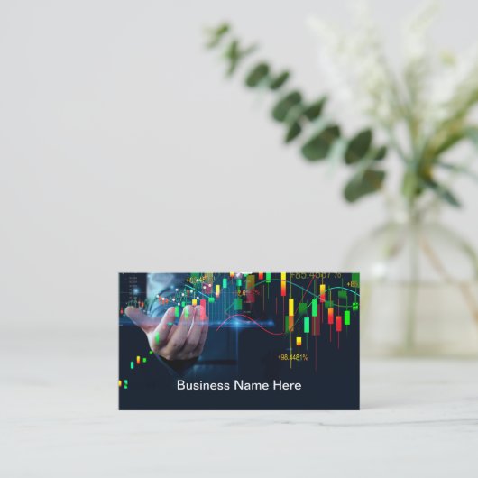 株式売買と財務顧問 名刺 (スタンド正面)