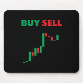株式外国為替市場通貨トレーダー - 買い売り マウスパッド (正面)