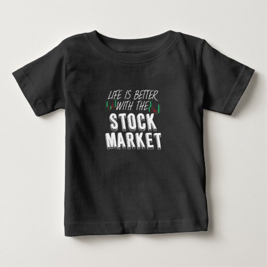 株式市場では投資家生活が良い ベビーTシャツ (正面)