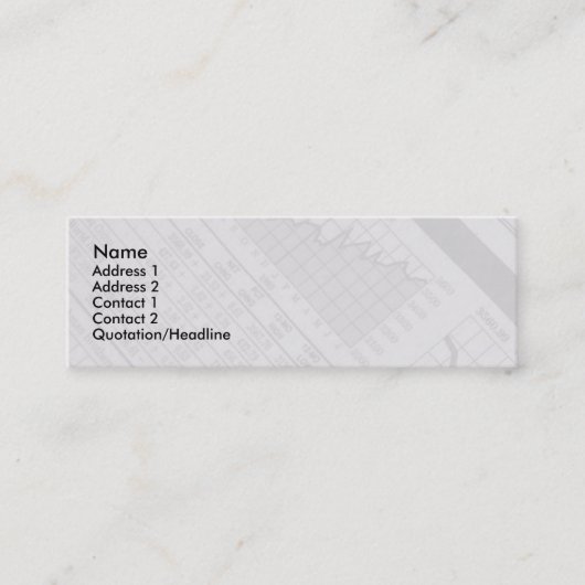 株式市場のプロフィールカード スキニー名刺 (正面)