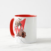 株式市場のマグの赤 マグカップ (正面左)