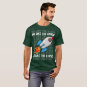 株式市場のロケットテンディが好きおもしろいだ Tシャツ (正面フル)