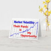 株式市場の取引のパニックの機会 カード (黄色い花)