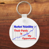 株式市場の取引のパニックの機会 キーホルダー (正面)