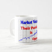 株式市場の取引のパニックの機会 コーヒーマグカップ (正面左)