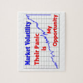 株式市場の取引のパニックの機会 ジグソーパズル (縦)