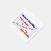 株式市場の取引のパニックの機会 スタンダードカクテルナプキン (角)