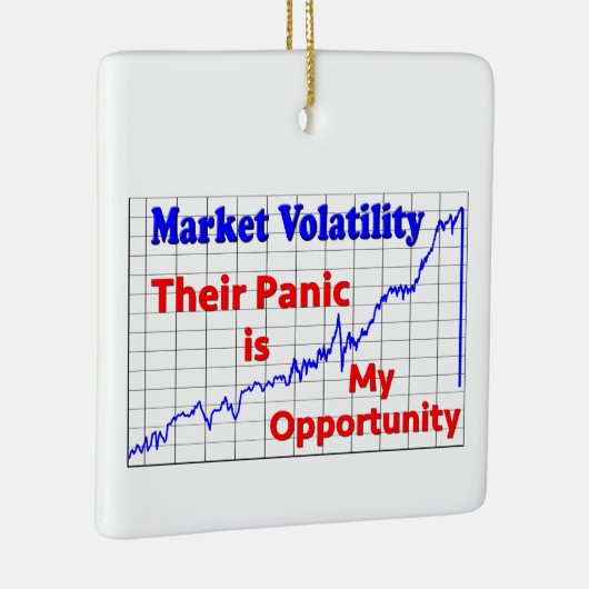 株式市場の取引のパニックの機会 セラミックオーナメント (右)