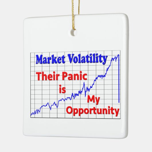 株式市場の取引のパニックの機会 セラミックオーナメント (左)