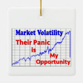 株式市場の取引のパニックの機会 セラミックオーナメント (裏面)