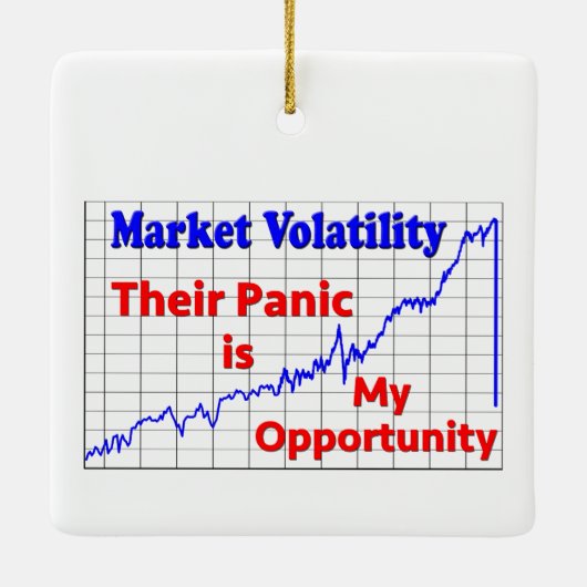 株式市場の取引のパニックの機会 セラミックオーナメント (裏面)