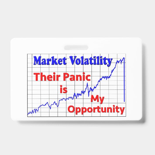 株式市場の取引のパニックの機会 バッジ (正面)