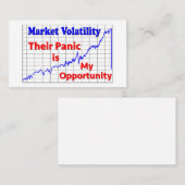 株式市場の取引のパニックの機会 名刺 (正面/裏面)