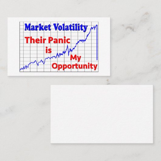 株式市場の取引のパニックの機会 名刺 (正面/裏面)