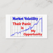 株式市場の取引のパニックの機会 名刺 (正面)
