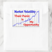 株式市場の取引のパニックの機会 長方形シール (バッグ)
