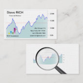 株式市場の名刺のテンプレート 名刺 (正面/裏面)