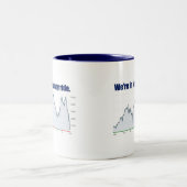 株式市場の図表の乱高下 ツートーンマグカップ (中央)