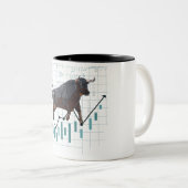 株式市場の強気傾向 ツートーンマグカップ (正面右)