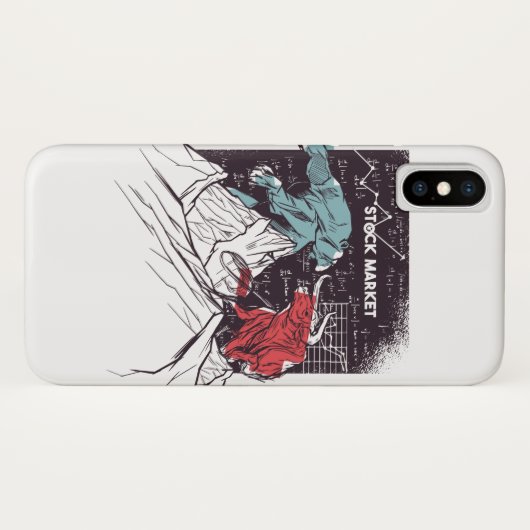 株式市場の強気対弱の取引 Case-Mate iPhoneケース (裏面(横))
