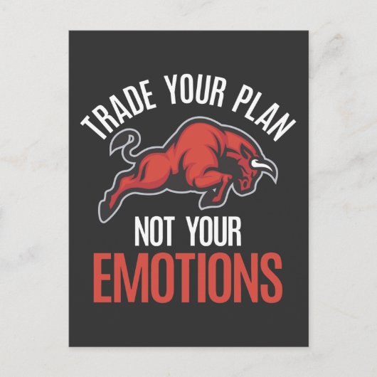 株式市場の強気日取引トレーダー投資家 ポストカード (正面)