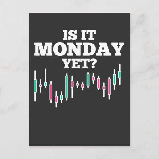 株式市場の日取引ユーモア投資家 ポストカード (正面)