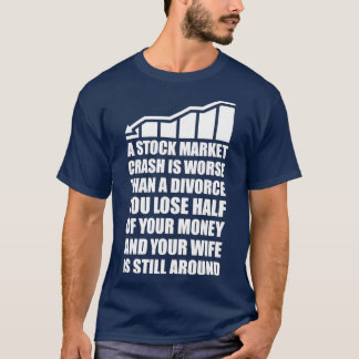株式市場の暴落 Tシャツ
