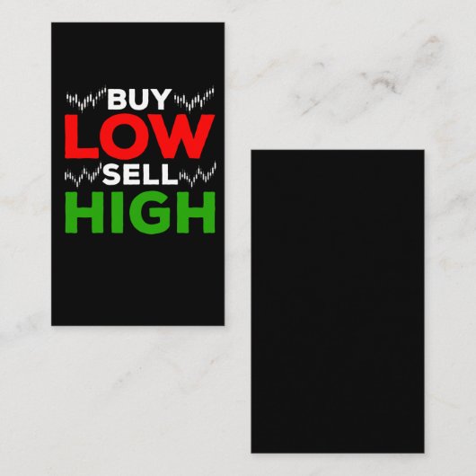株式市場の為替トレーダーが高買値を売る 名刺 (正面/裏面)