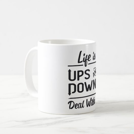 株式市場の生活は浮き沈みトレーダー取引 コーヒーマグカップ (正面左)