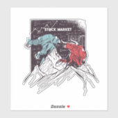 株式市場の闘牛とクマの取引 シール (シート)