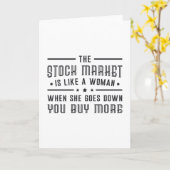 株式市場は女性貿易のようなものだ カード (黄色い花)