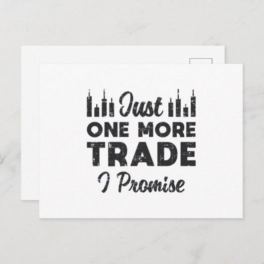 株式市場もう一つの取引を約束する株式 ポストカード (正面/裏面)