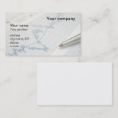 "株式市場グラフおよびペン"の名刺 名刺 (正面/裏面)