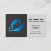 株式市場グラフのロゴ |財務 名刺 (正面)