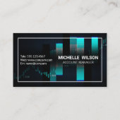 株式市場グラフろうそく足 |財務 名刺 (裏面)