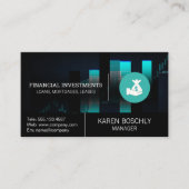 株式市場グラフ | マネーバッグ 名刺 (正面)