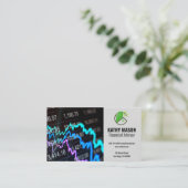 株式市場グラフ | 実在不動産ロゴ 名刺 (スタンド正面)