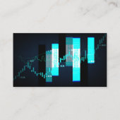株式市場グラフ |財務ロゴ 名刺 (裏面)