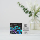 株式市場グラフ | 財務ロゴQRコード 名刺 (スタンド正面)