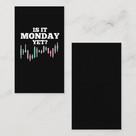 株式市場デー取引ユーモア投資家 名刺 (正面/裏面)